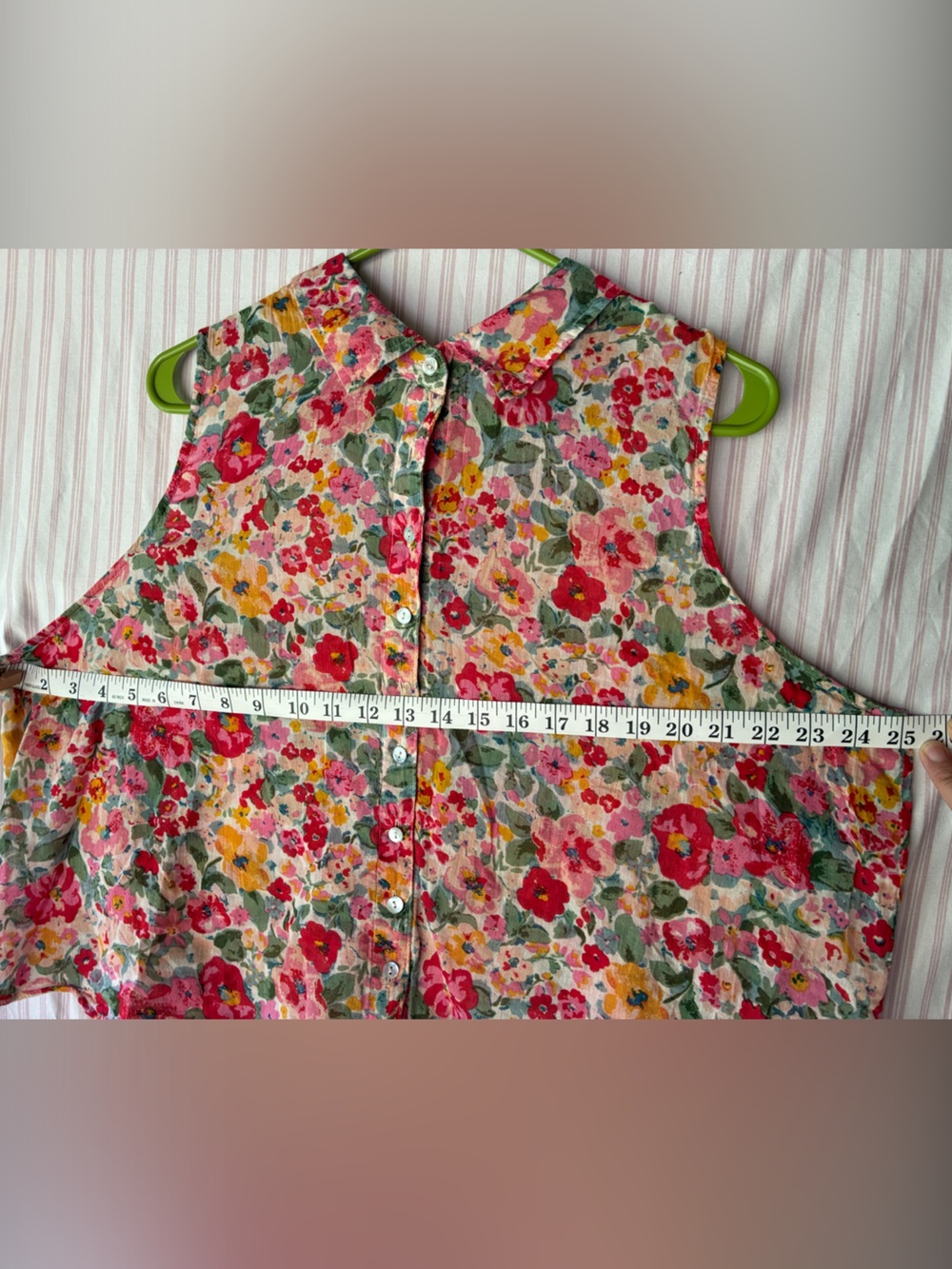 Natural Life: Floral Tie-Front Sleeveless Button-Up Top - Pink Multi - Picture 7 of 9
